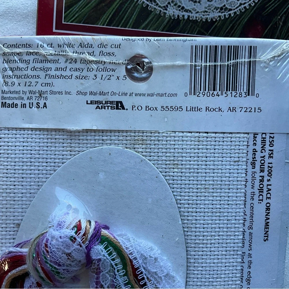 Vintage Lot of 5 Christmas Ornament Cross Stitch Kits Holiday Time Janlynn